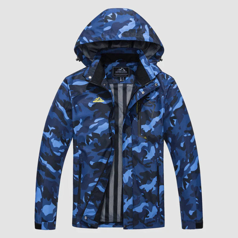 Herren Jacke mit Kapuze und Reißverschluss
