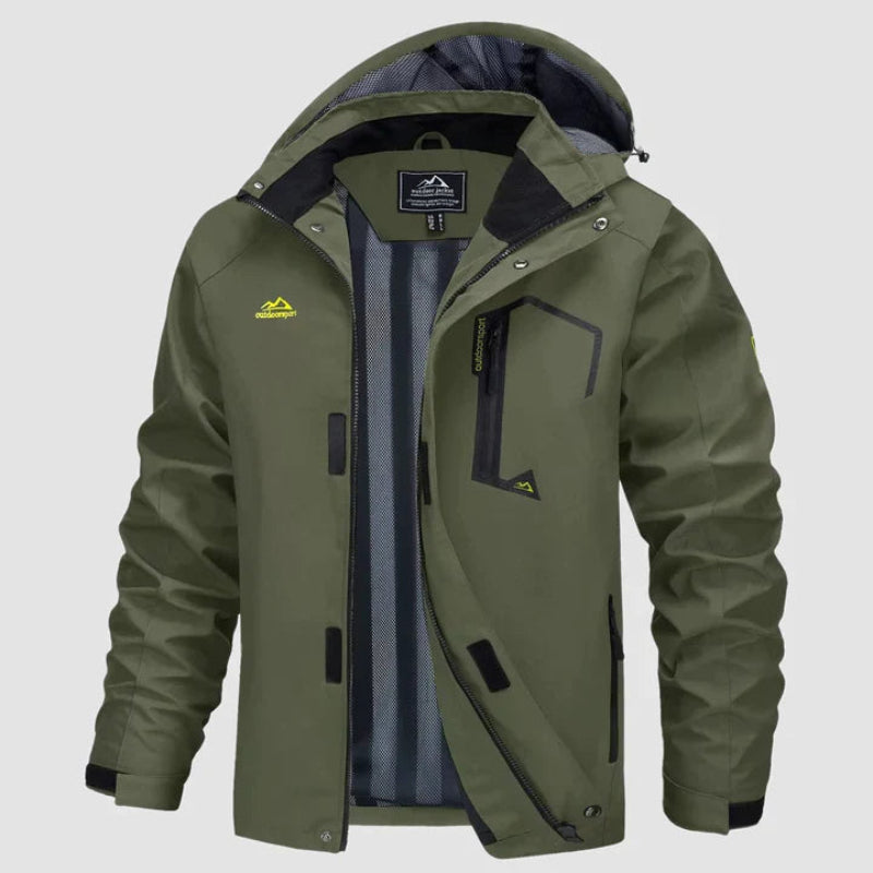 Herren Jacke mit Kapuze und Reißverschluss