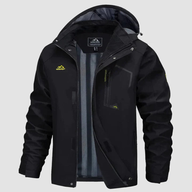 Herren Jacke mit Kapuze und Reißverschluss
