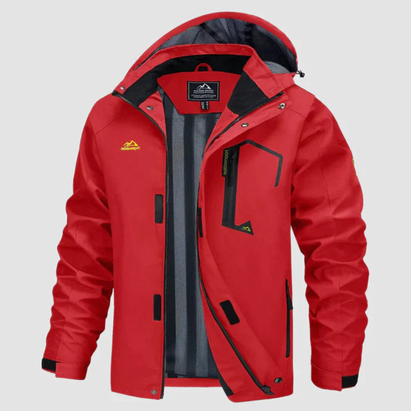 Herren Jacke mit Kapuze und Reißverschluss