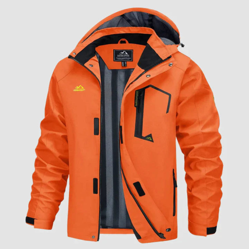 Herren Jacke mit Kapuze und Reißverschluss