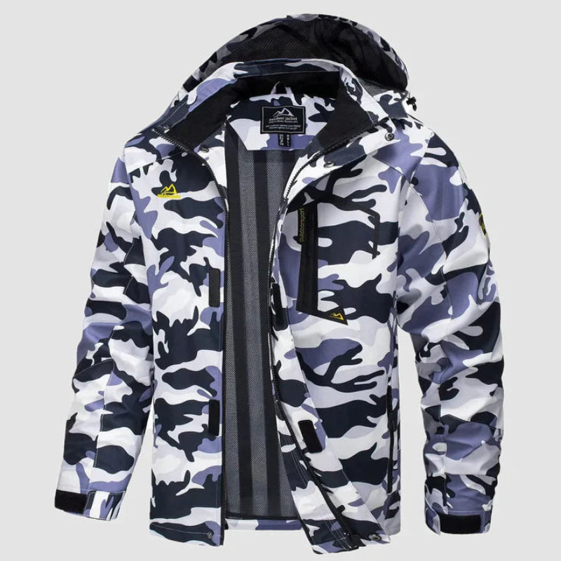 Herren Jacke mit Kapuze und Reißverschluss