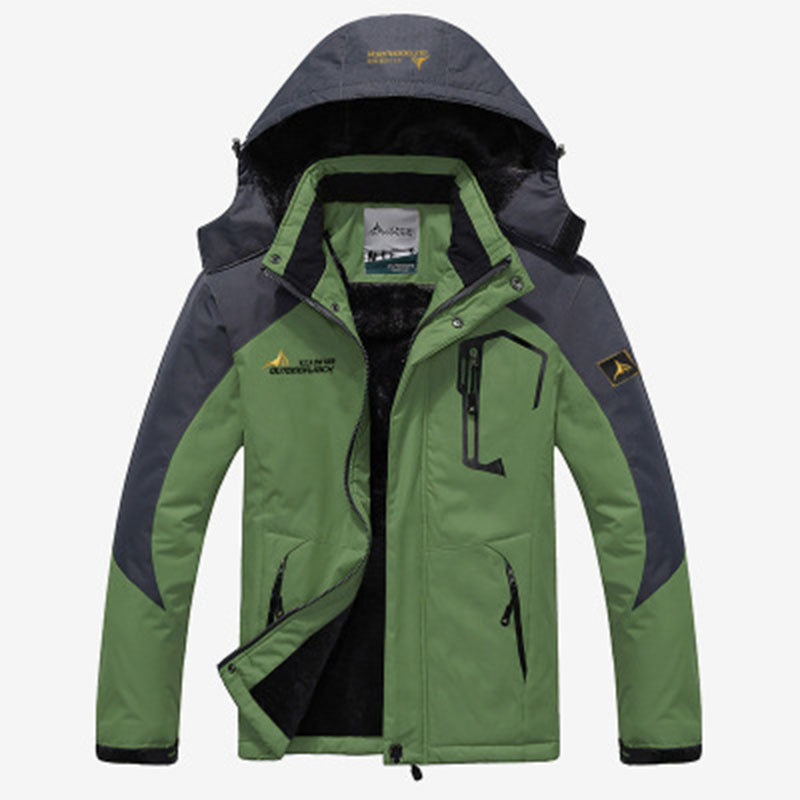 Herren Jacke mit Kapuze und Reißverschluss