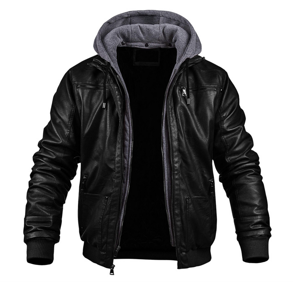 Herren Jacke mit Reißverschluss | Taschen | Kordelzugkapuze