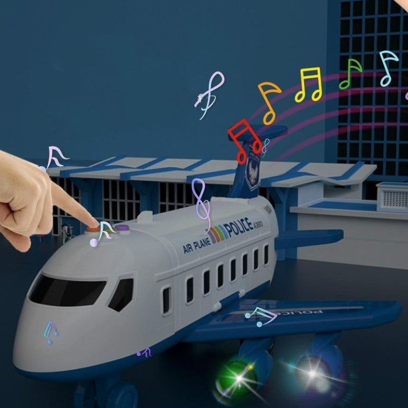 Spielzeug Flugzeug – Set mit Großem Flugzeug und Mini-Baufahrzeugen 4