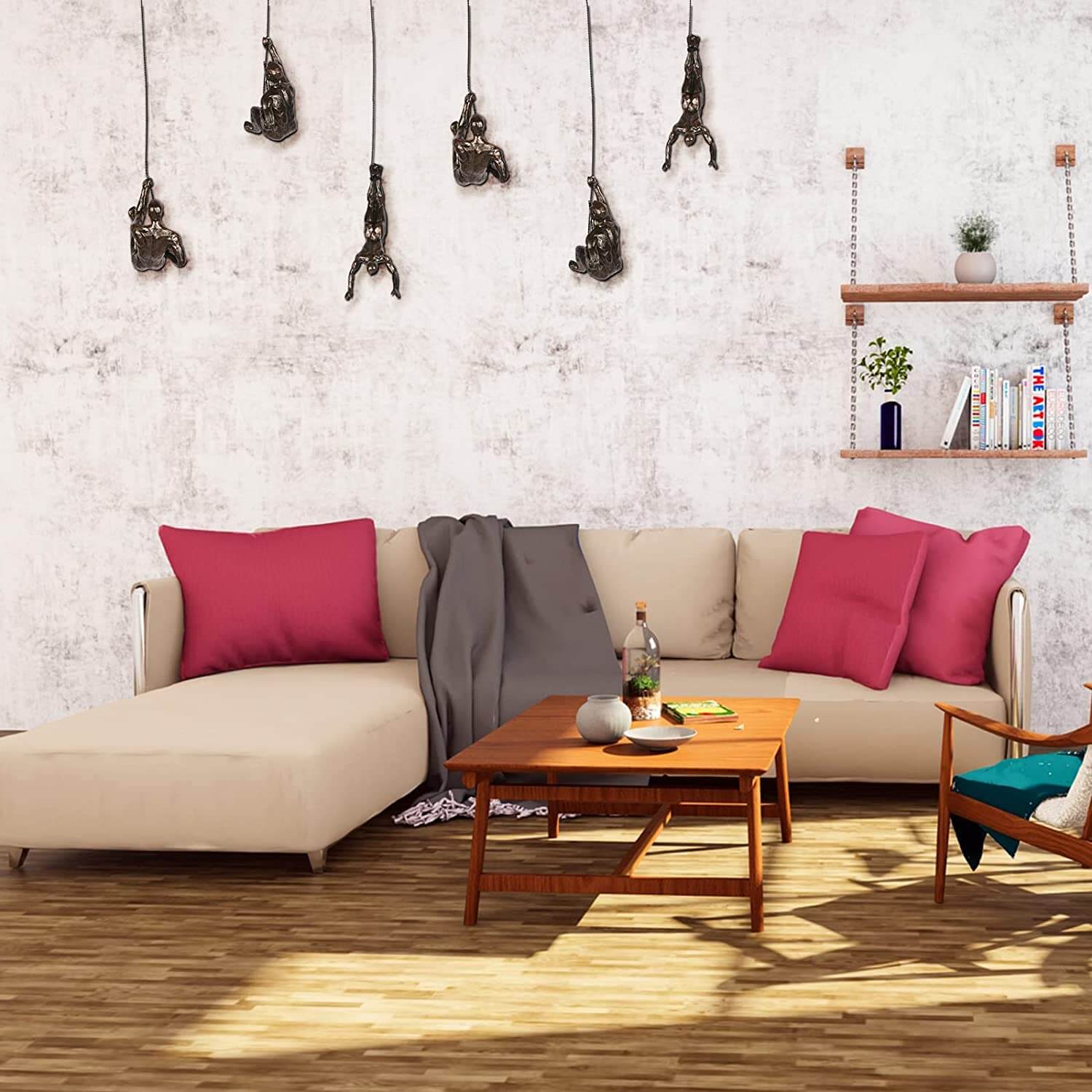 Wanddeko – Wandskulptur mit Kletterfiguren für Innenräume 7