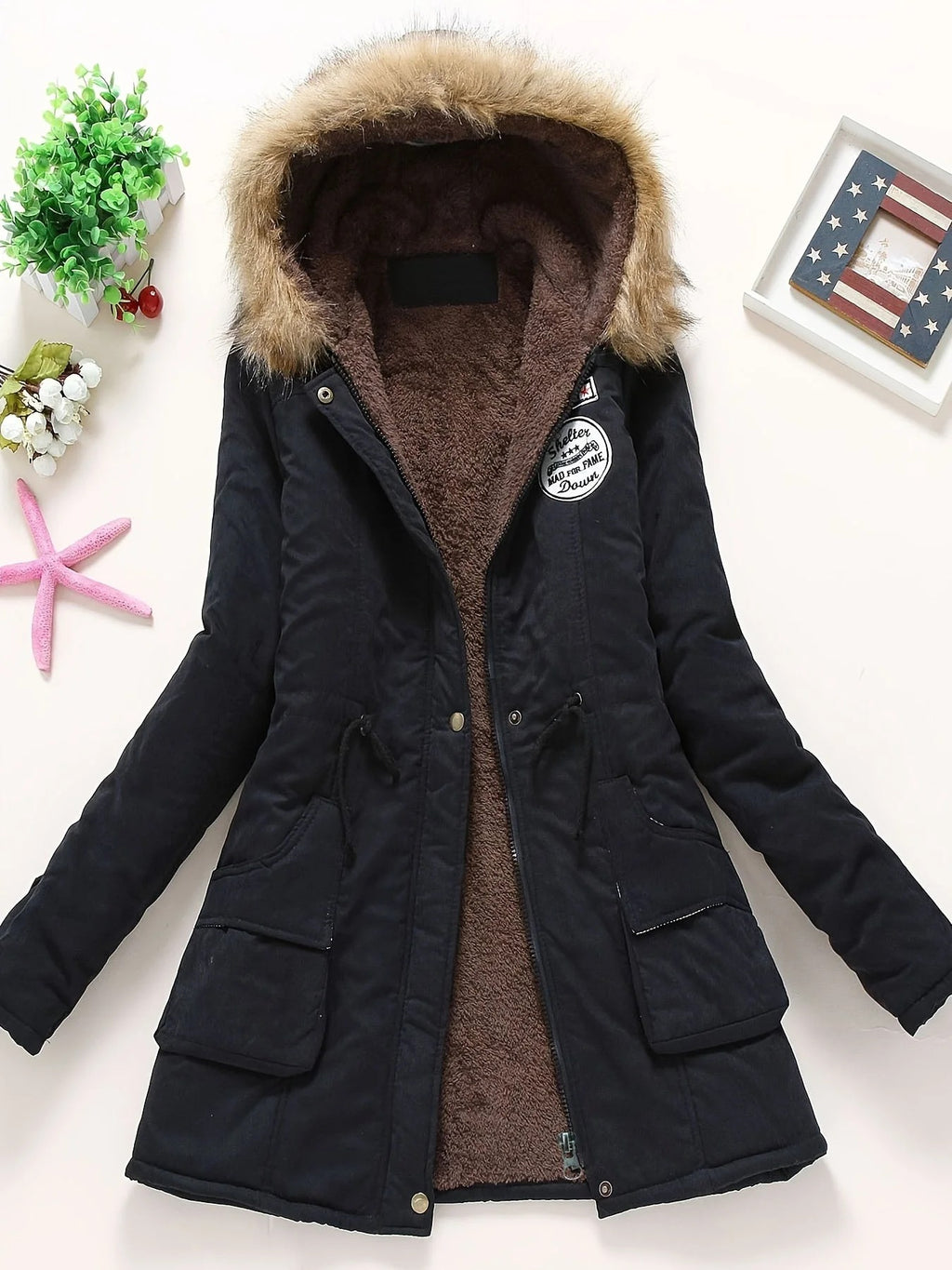 Damen-Parka mit Kapuze