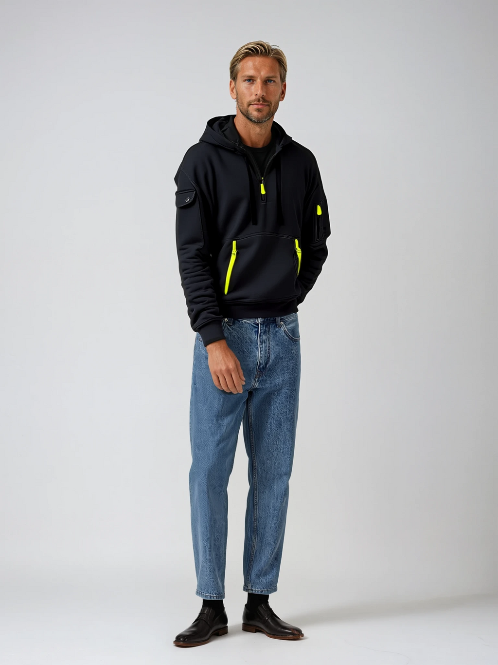 Locker sitzendes Sweatshirt mit Rundhalsausschnitt für Herren
