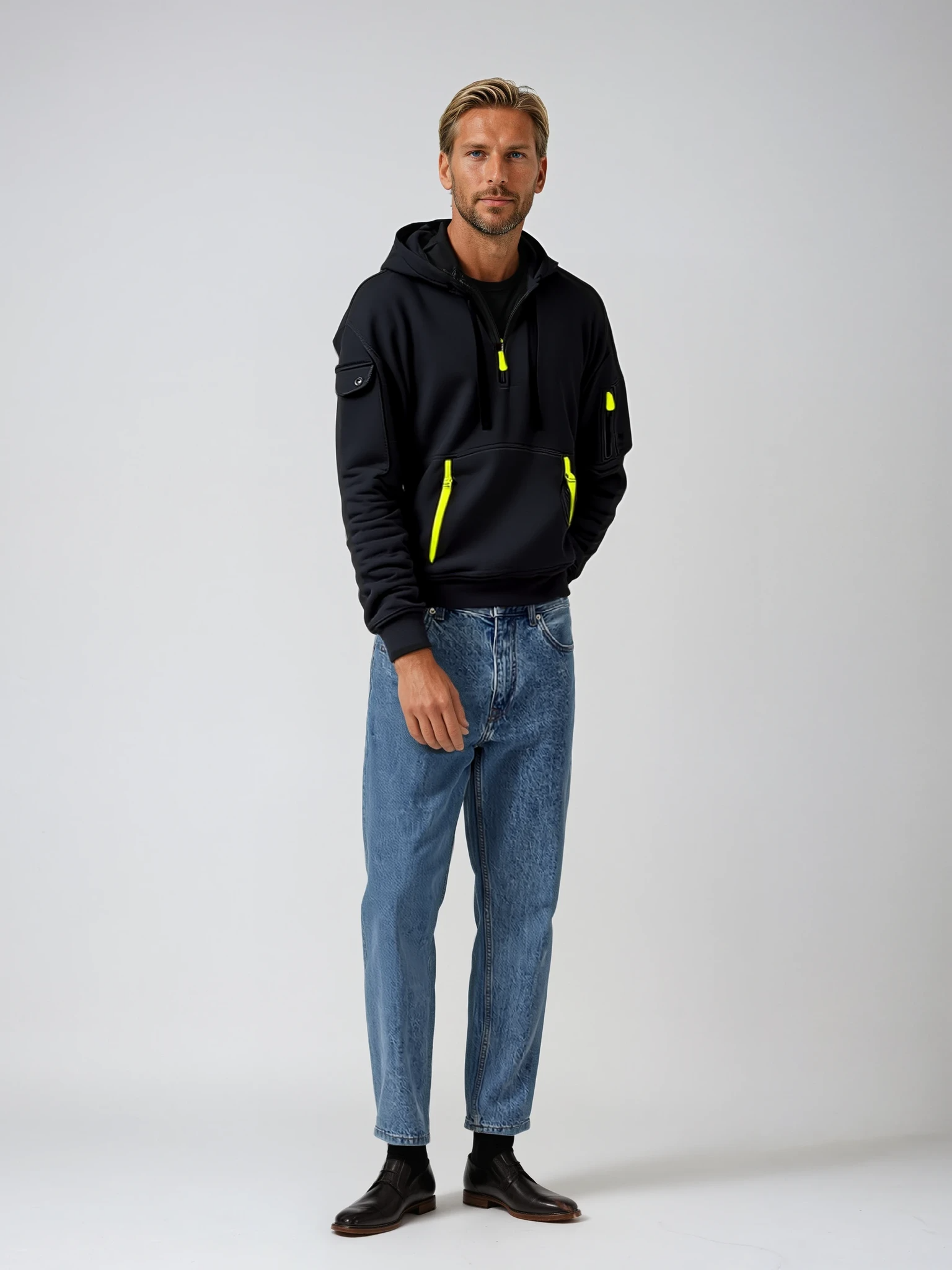 Locker sitzendes Sweatshirt mit Rundhalsausschnitt für Herren