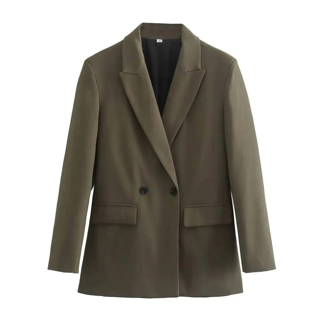 Locker geschnittener Blazer mit Knöpfen für Damen