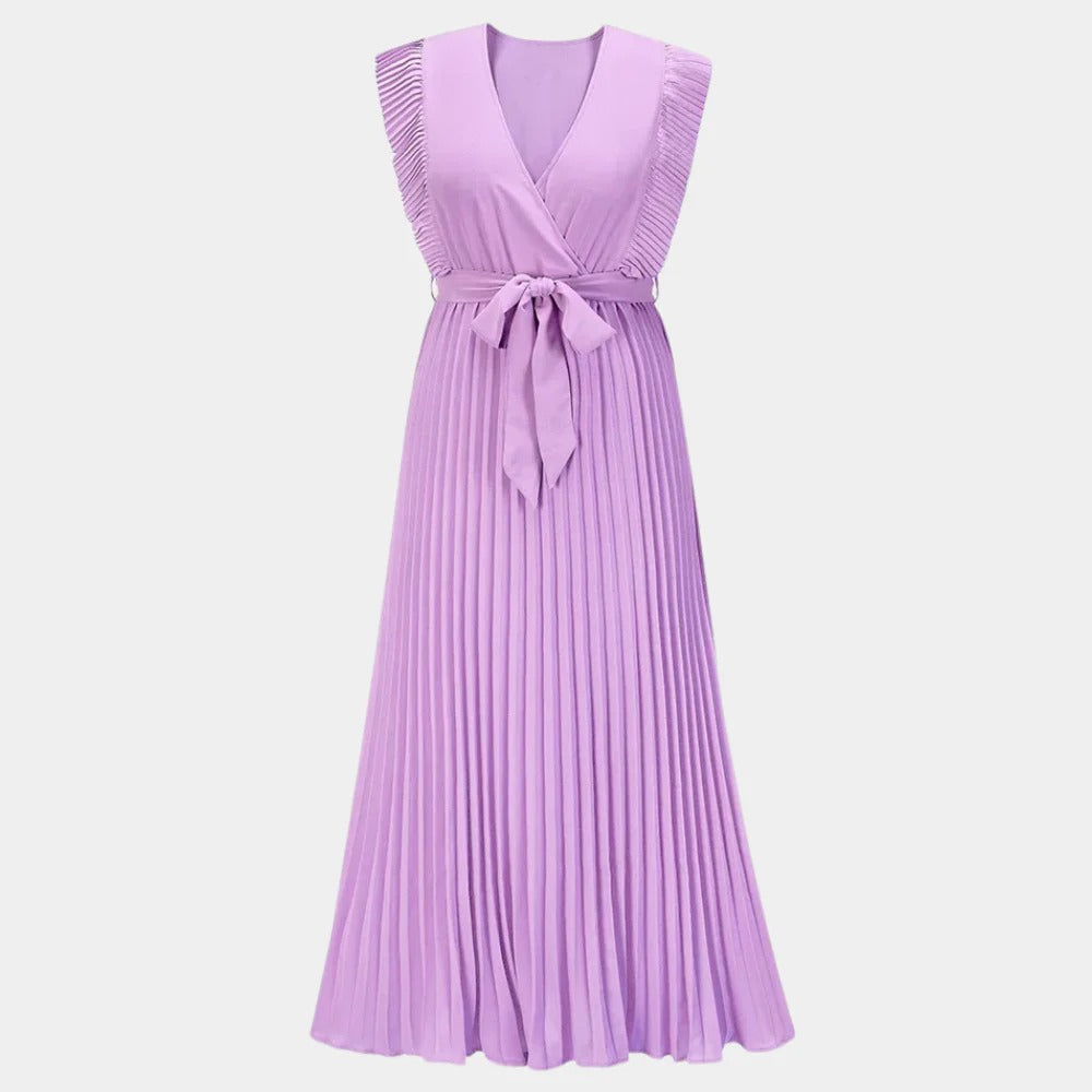 Schulterfreies Midikleid mit Knopfleiste für Damen