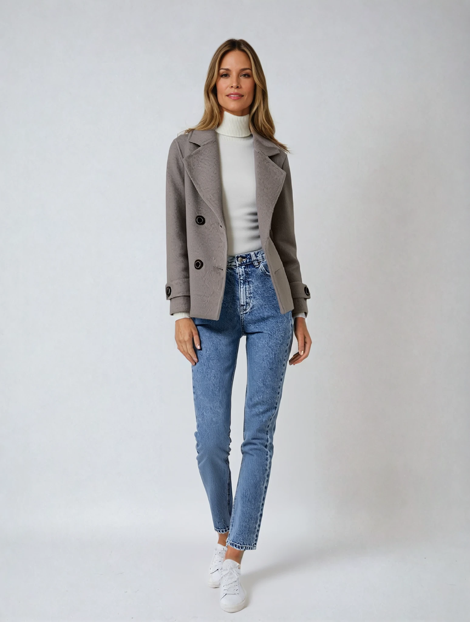 Taillierter Blazer mit Knopfverschluss für Damen