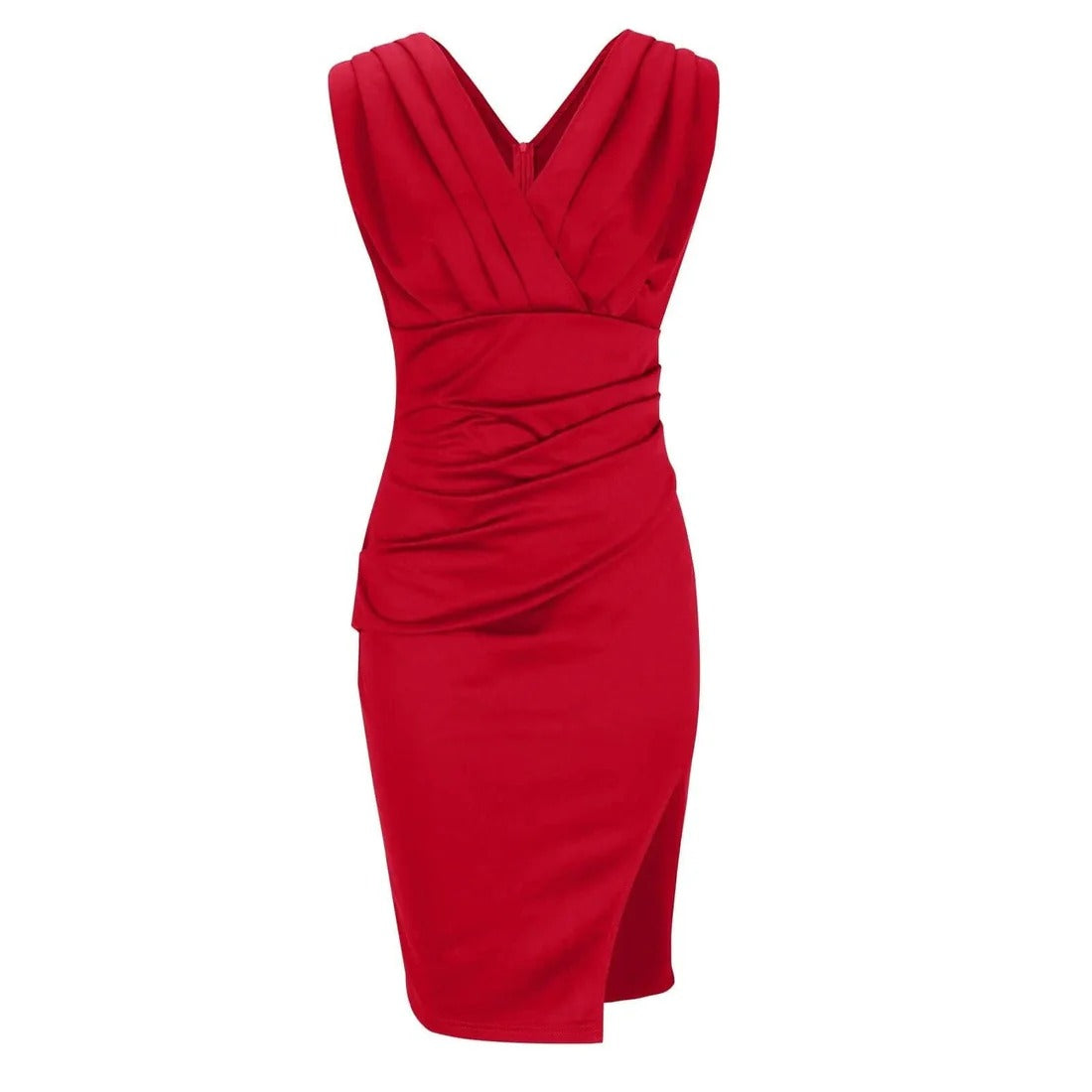 Ärmelloses Kurzes Kleid mit Faltenrock für Damen