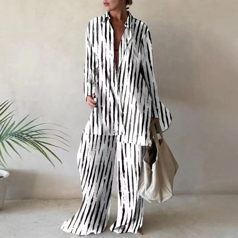 Damen Bedrucktes Sommer Set | Hose & Oberteil