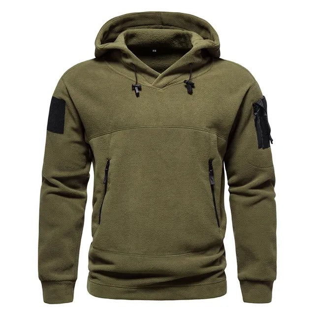 Taktischer Herren-Hoodie mit mehreren Taschen und Reißverschluss