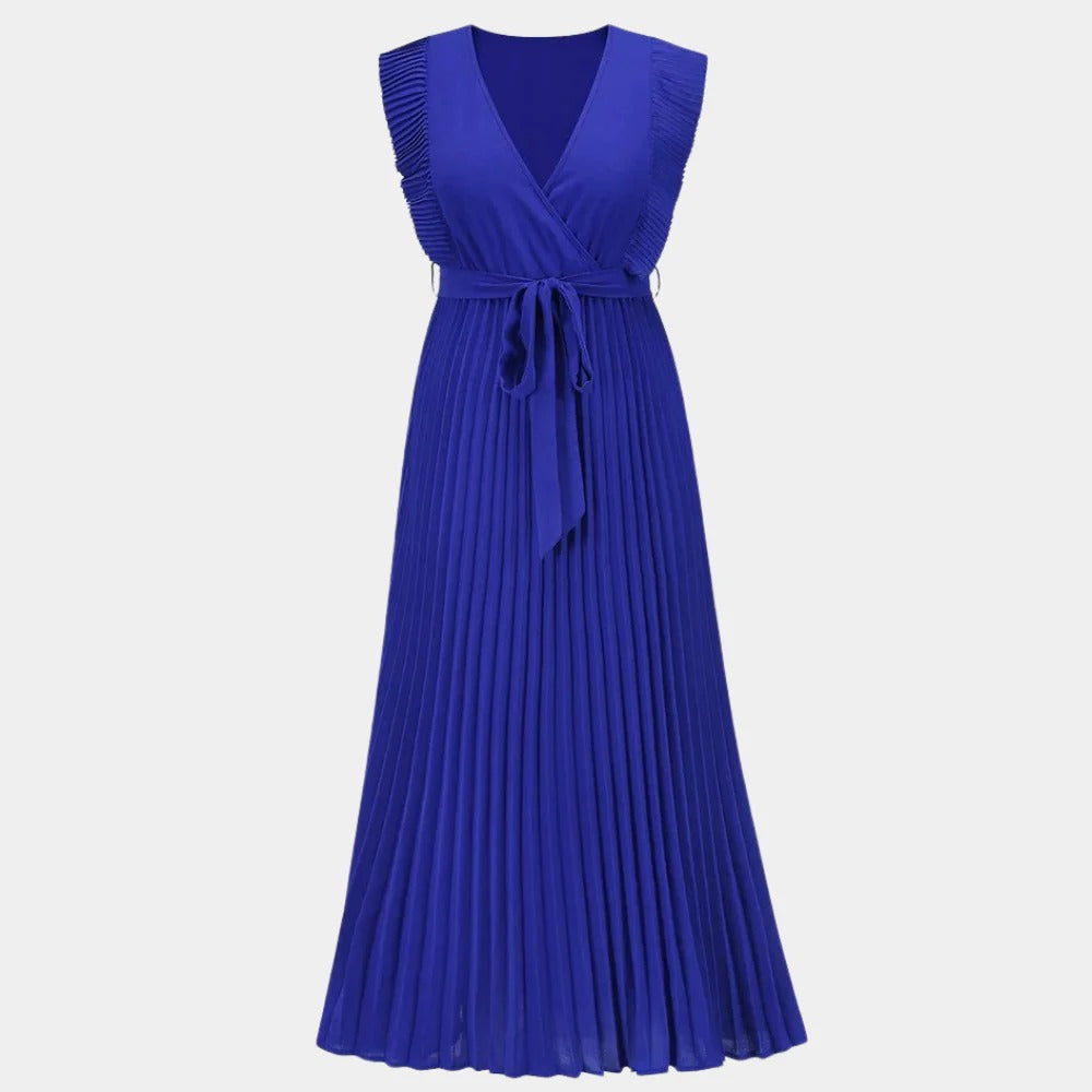 Schulterfreies Midikleid mit Knopfleiste für Damen