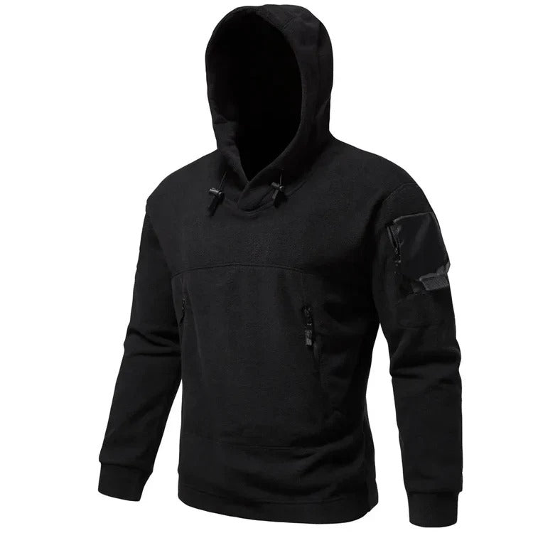 Taktischer Herren-Hoodie mit mehreren Taschen und Reißverschluss