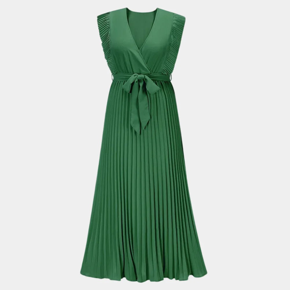 Schulterfreies Midikleid mit Knopfleiste für Damen